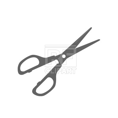 400x400 Scissors Silhouette Free Vector Clip Art Image