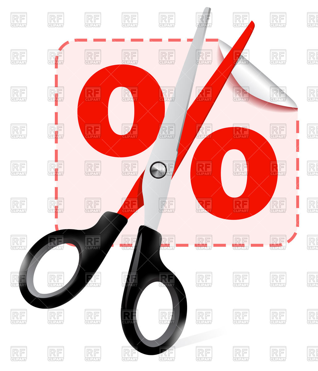 1030x1200 Scissors With Discount Label Royalty Free Vector Clip Art Image