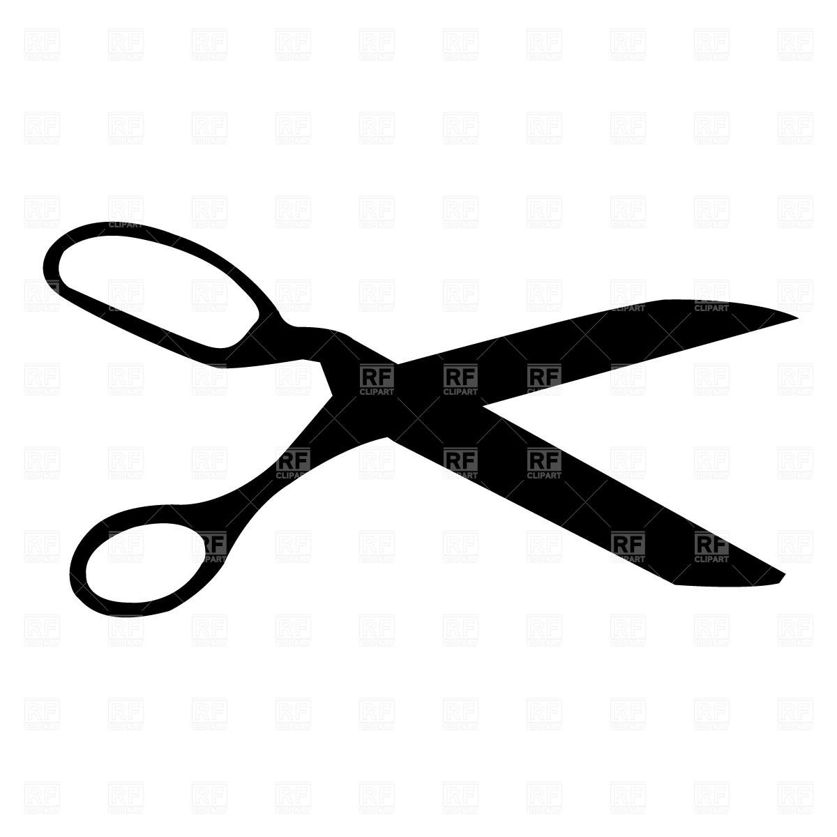 1200x1200 Retro Scissors Silhouette Free Vector Clip Art Image