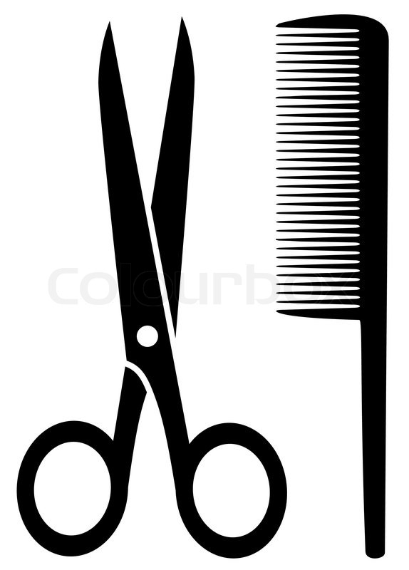574x800 Hair Salon Sign With Comb Stock Vector Colourbox