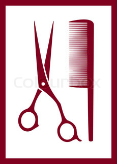 230x320 Hairdresser Sign With Scissors Stock Vector Colourbox