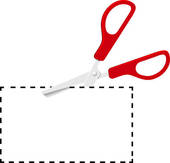 170x163 Clipart Of Red Scissors Cut Out Coupon On Dotted Line K8636273