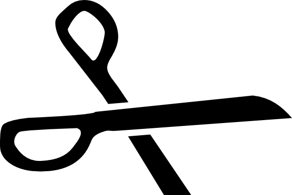 600x401 Scissors Black Silhouette Clip Art