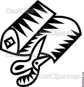 290x300 Scissors Cutting A Bolt Of Vector Clip Art