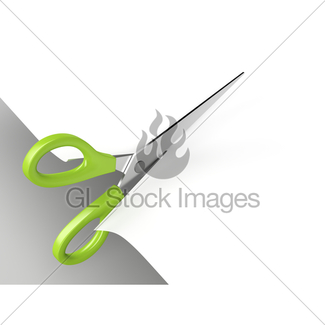325x325 Scissors Cutting Paper Gl Stock Images