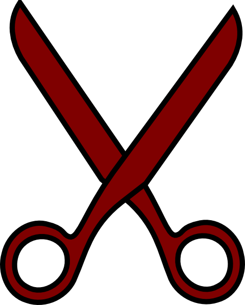 480x597 Red Scissors Clip Art