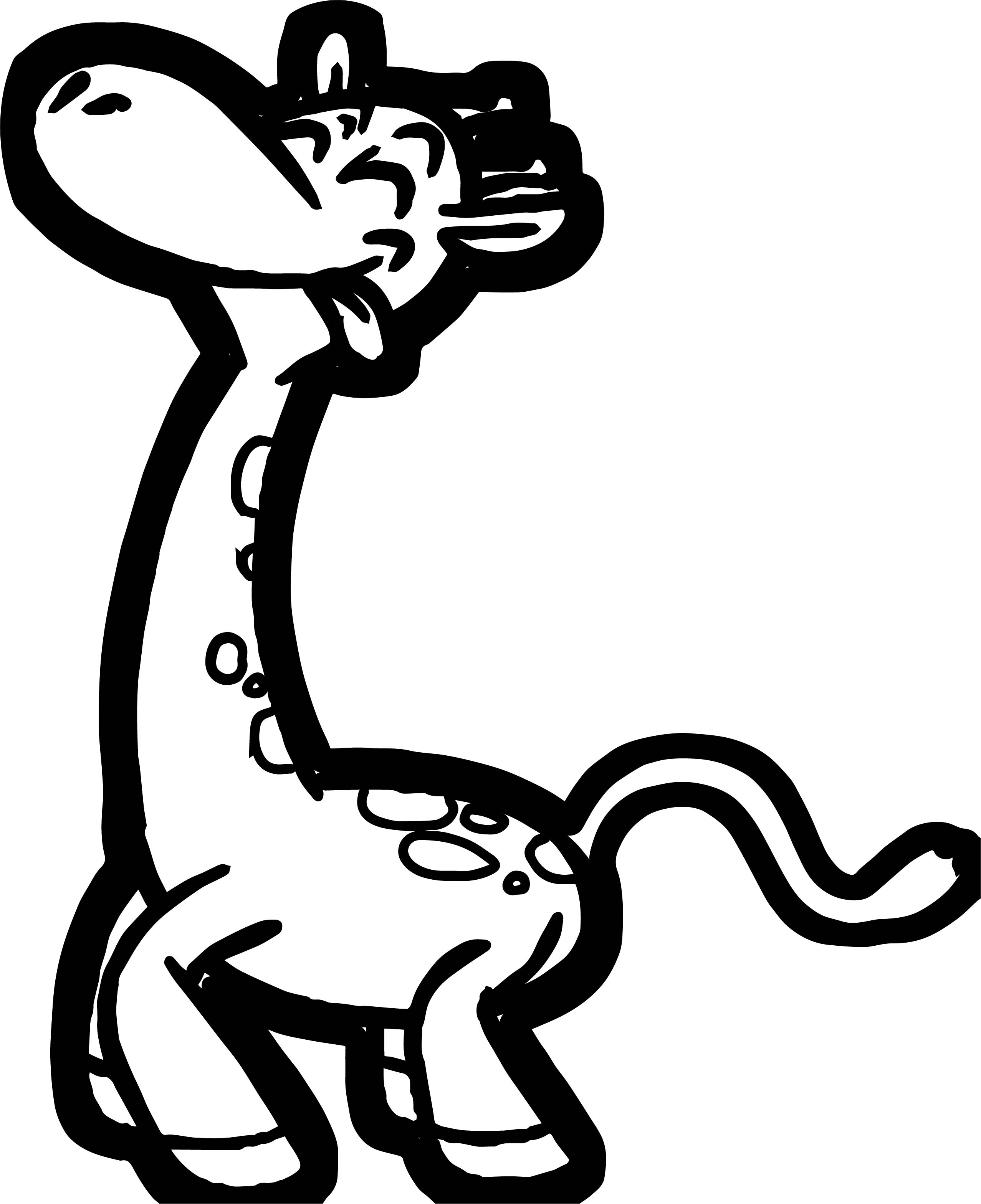 2555x3137 Crazy Giraffe Bold Outline Coloring Page Wecoloringpage