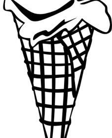 227x280 Soft Serve Ice Cream Cone B And W Clip Art Vector Clip Art Free