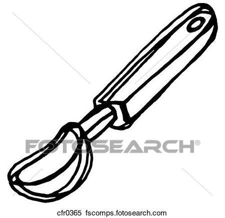 450x436 Stock Illustration Of A Black And White Illustration Of A Scoop