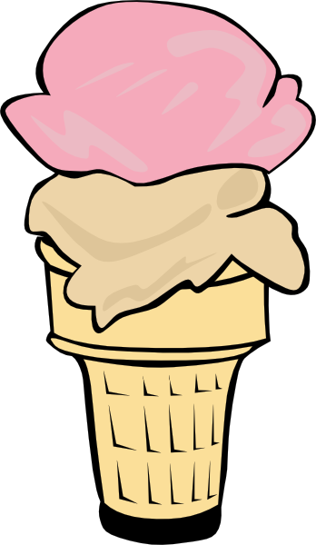 348x600 Ice Cream Cone 2 Scoop Clip Art