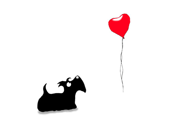 570x413 Scottish Terrier Dog Art Print Scottie Dog By Archyscottie Archy