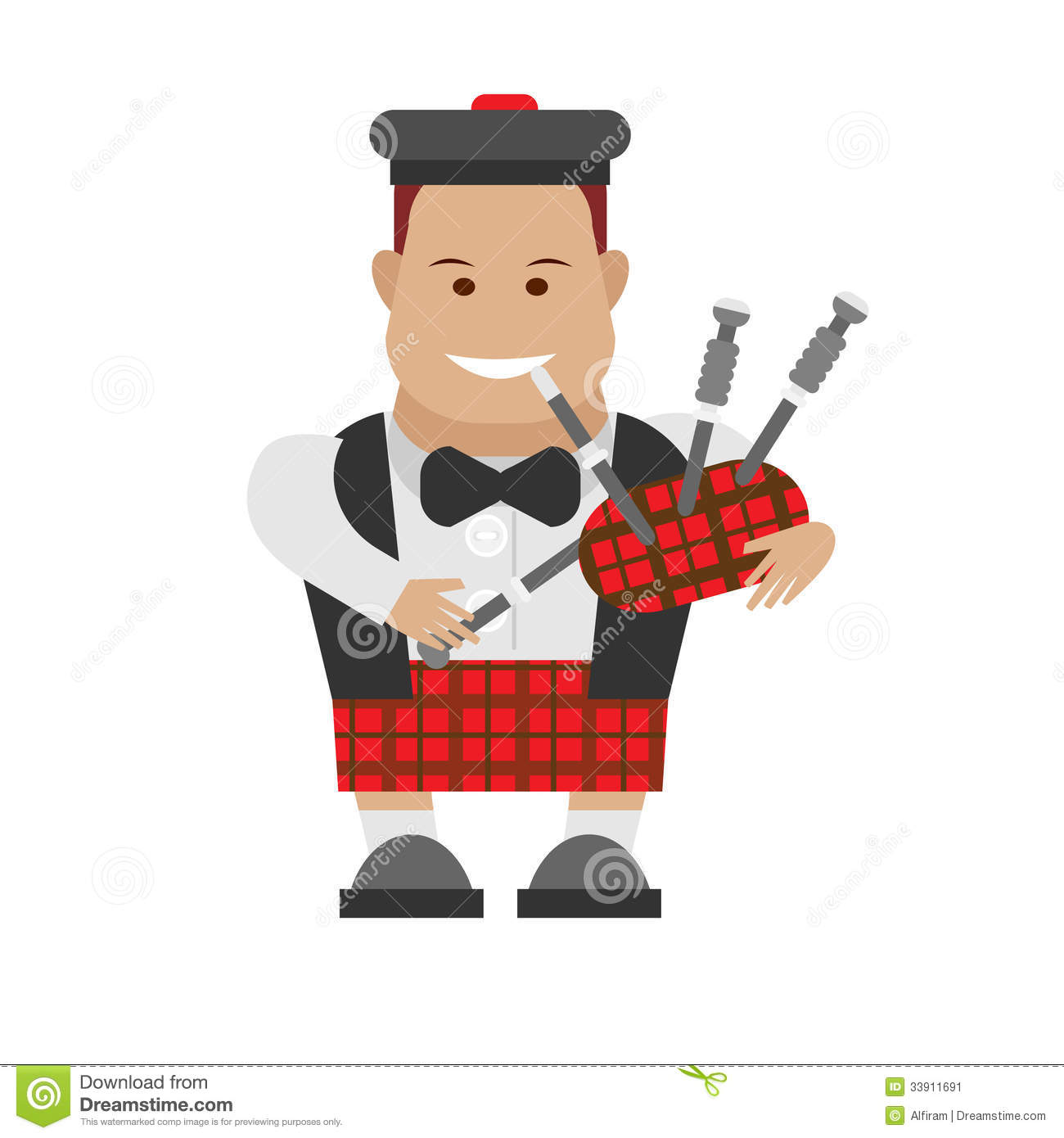 1300x1390 Scottish Piper Clipart