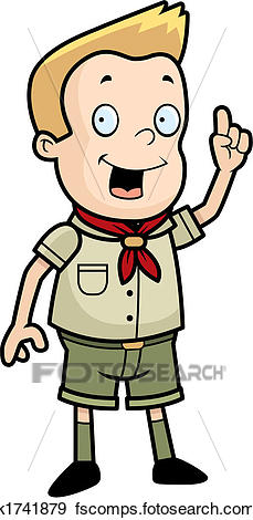 229x470 Clip Art Of Boy Scout K1741879