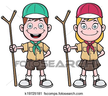 450x402 Clipart Of Scout Kids K19725181