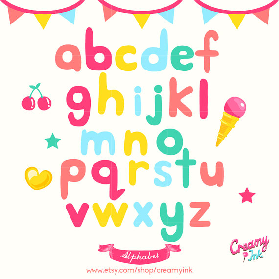 570x570 Alphabet Digital Vector Clip Art Alphabets Digital Clipart