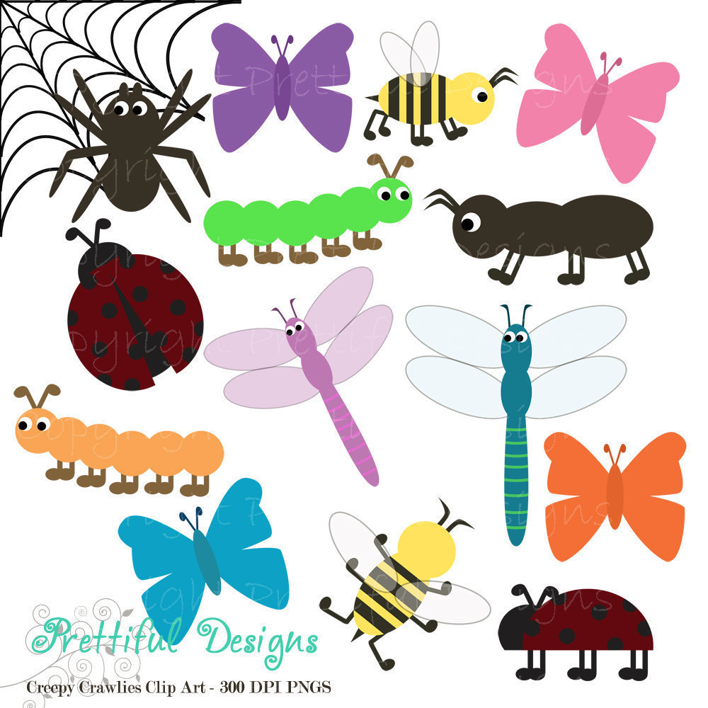 1000x1000 Bug Clip Art For Digital Scrapbooking Invitations Paper