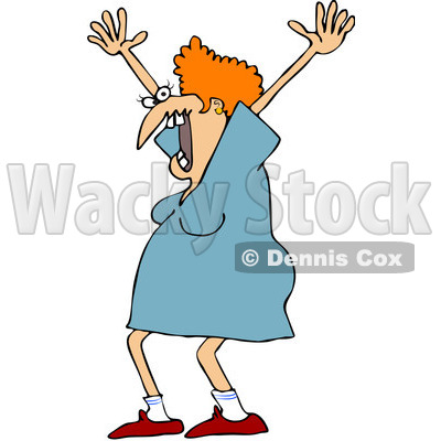 400x400 Lady Screaming Clipart