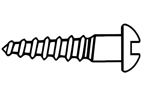 600x360 Screw Outline Clip Art