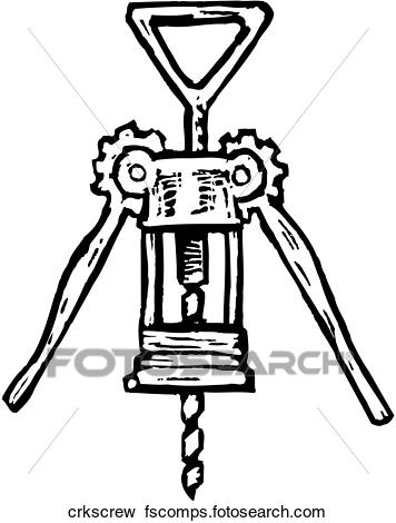 356x470 Clip Art Of Cork Screw Crkscrew