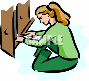 300x273 Using A Screwdriver To Fix A Cabinet