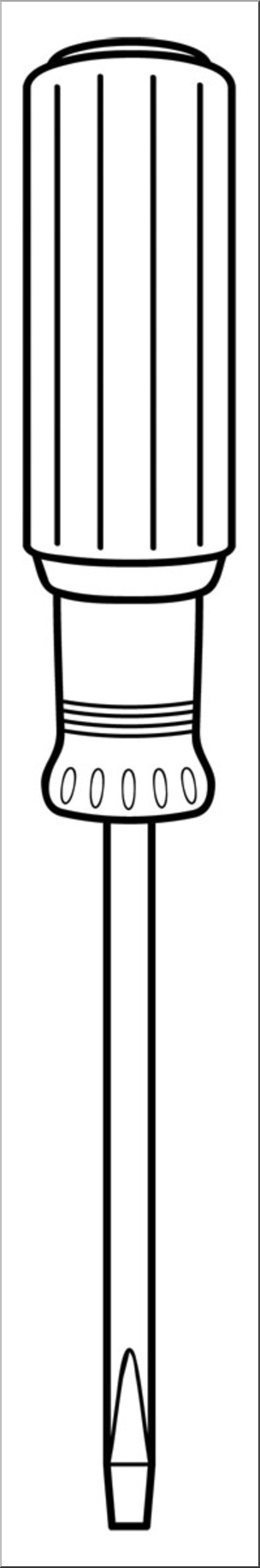 304x1831 Clip Art Tools Screwdriver Bampw I Abcteach