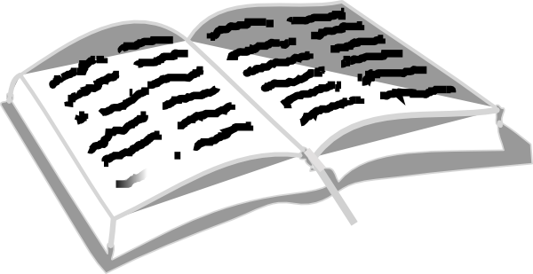 600x309 Open Bible With Scriptures Clip Art