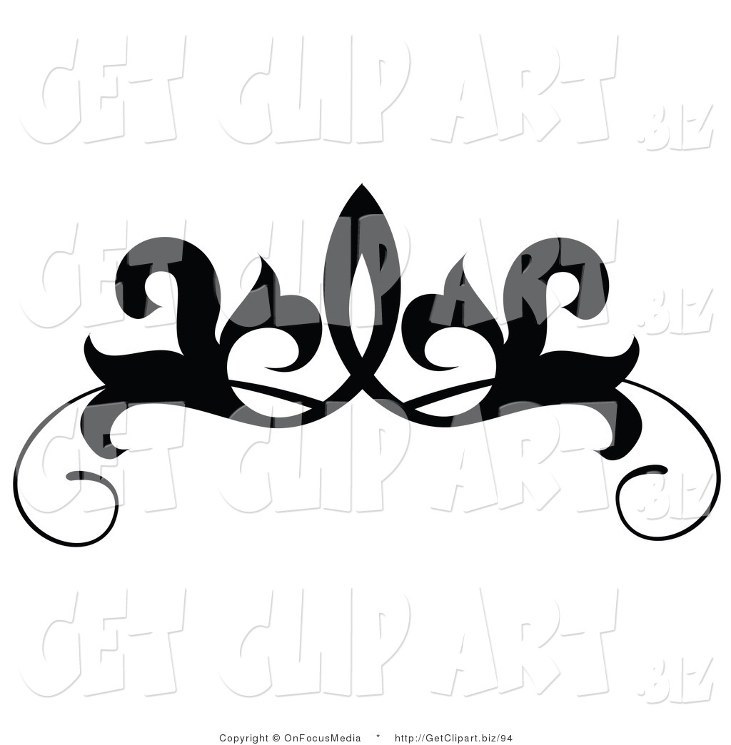 1024x1044 Clip Art Of A Black And White Design Scroll Or Tattoo Design