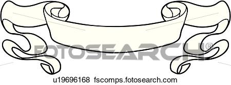 450x167 Clip Art Of Ribbon, Ribbons, Scroll, Scrolls, Banner, Banners