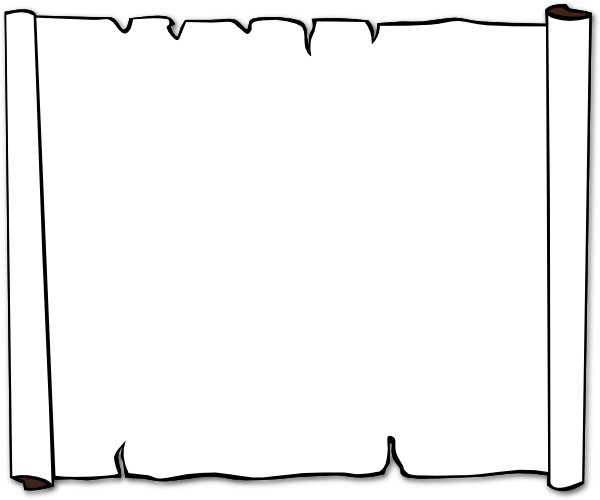 600x500 Black And White Scroll Clipart 2