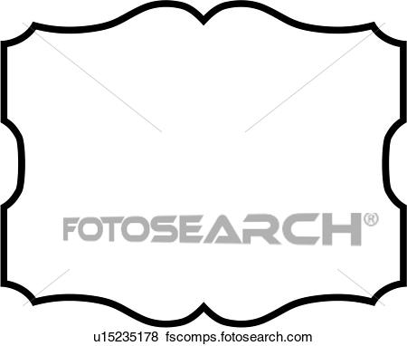 450x382 Clip Art Of , Basic, Blank, Border, Panel, Shapes, Scroll, Sign