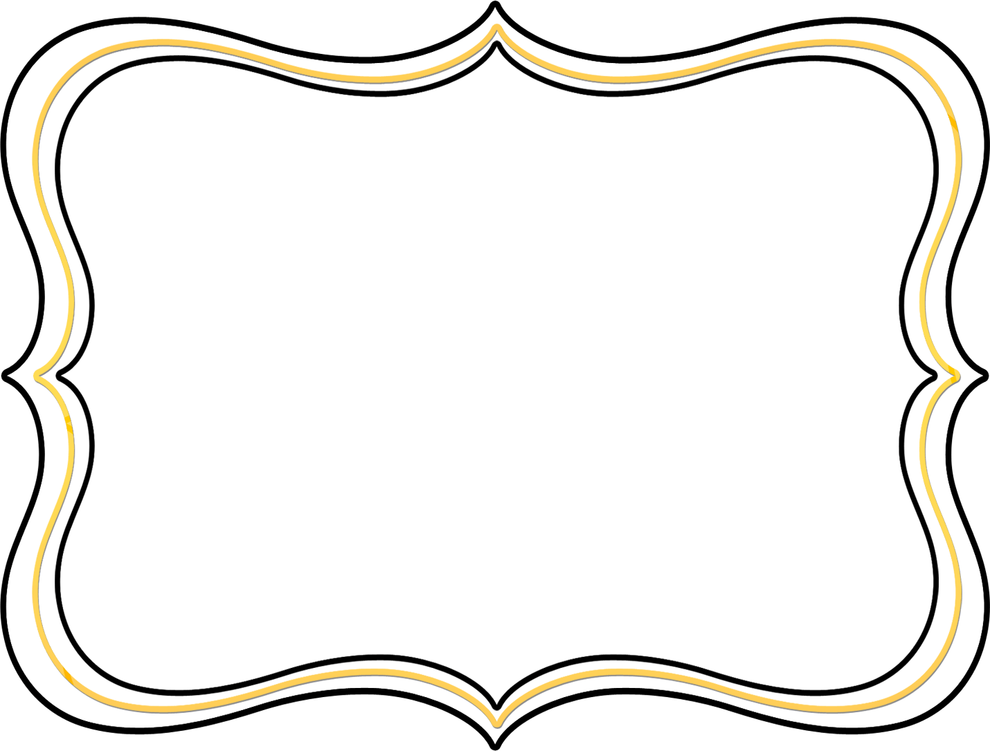 1430x1085 Black Scroll Border Clipart