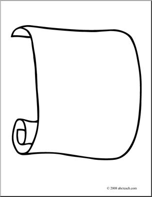 304x392 Clip Art Scroll 1 (Coloring Page) I Abcteach
