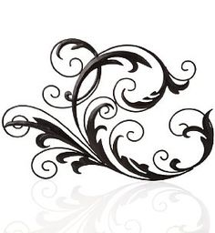 236x256 Digital Clipart Clip Art Flourish Swirls Vintage Fleur De Lis