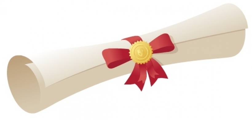 820x390 Graduation Scrolls Clipart