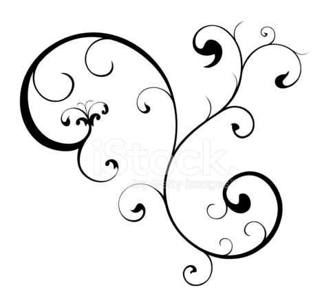 481x440 Swirl Scroll Vector Design Stock Vector