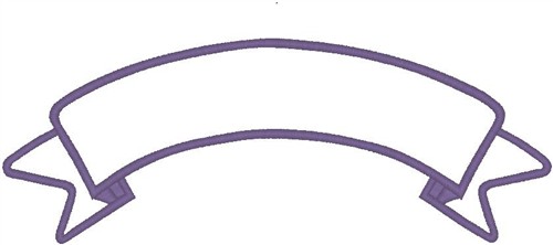 500x222 Scroll Banner Outline Embroidery Designs, Machine Embroidery