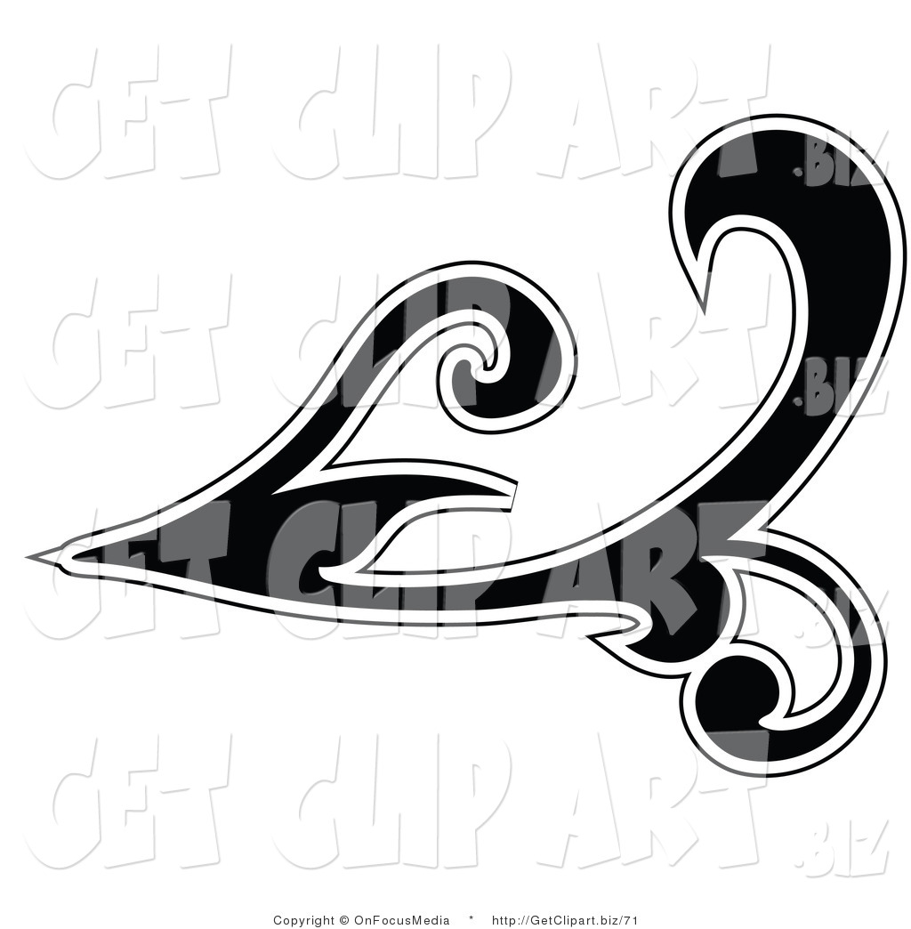 1024x1044 Clip Art Of A Silhouetted Black Leafy Scroll Flourish Design