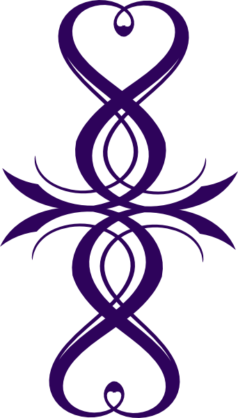 342x599 Purple Heart Flourish Clip Art