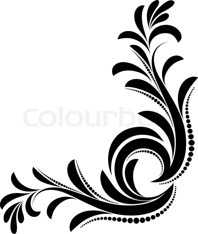 677x800 Vertical Flourish Clip Art