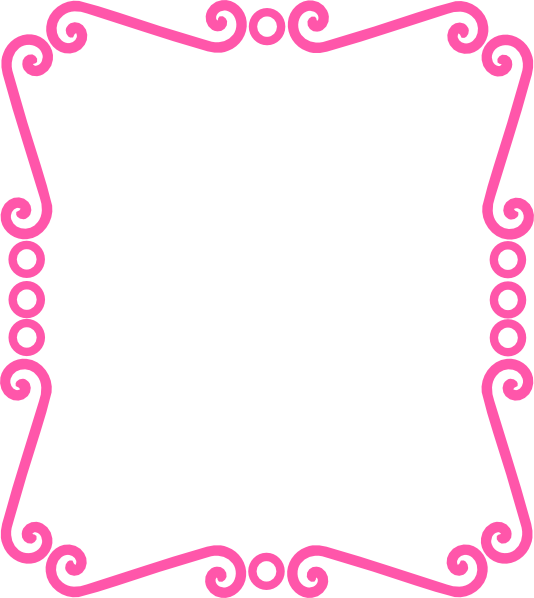 534x598 Scrolly Frame Pink Clip Art