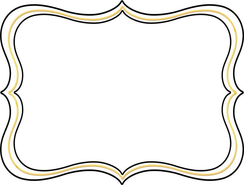 830x630 Scroll Frame Clipart