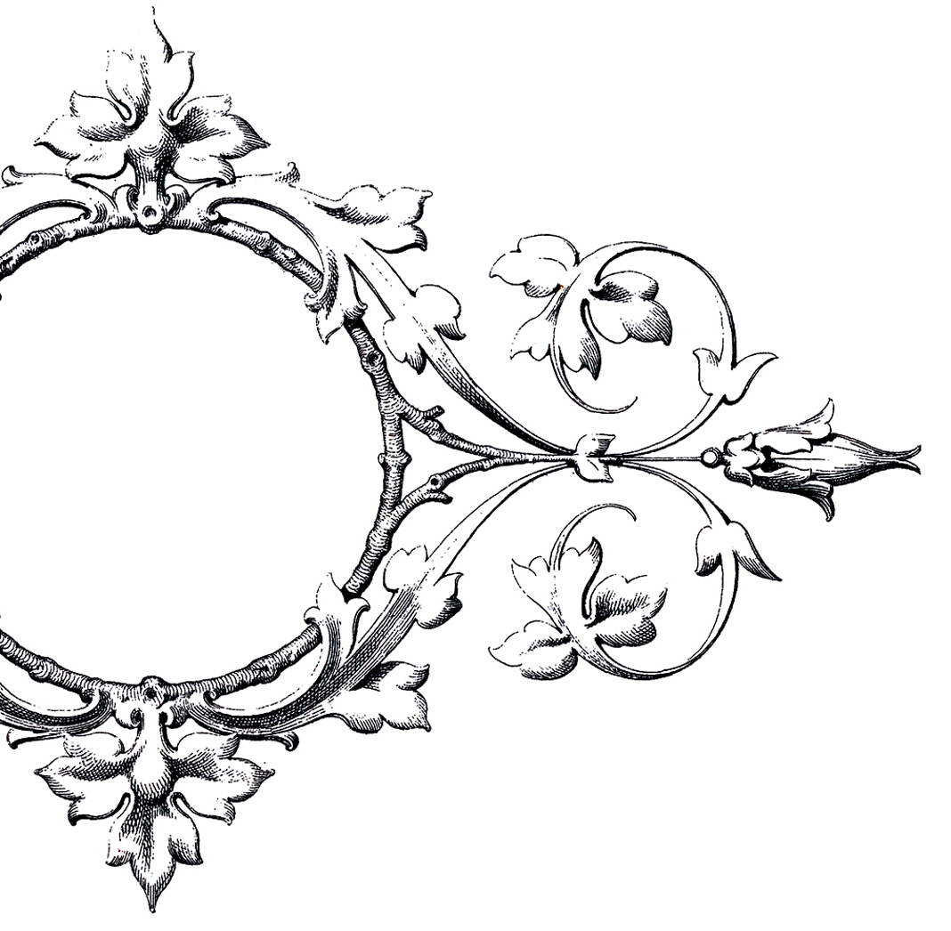 1068x1046 Stunning Scrolls Frame Image!