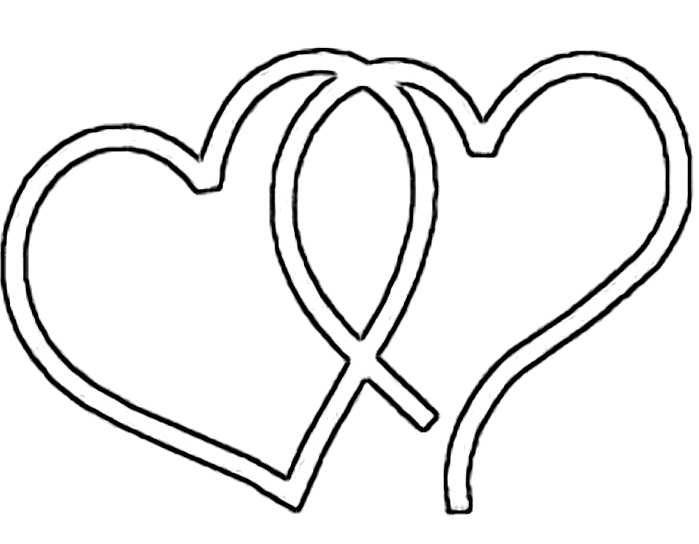 699x544 Heart Scroll Design Clip Art