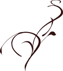 264x298 Scroll Floral Brown 321212 Clip Art