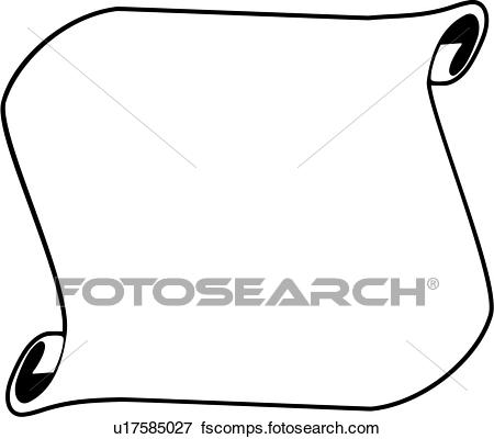 450x400 Clip Art Of , Fancy, Frame, Scroll, U17585027