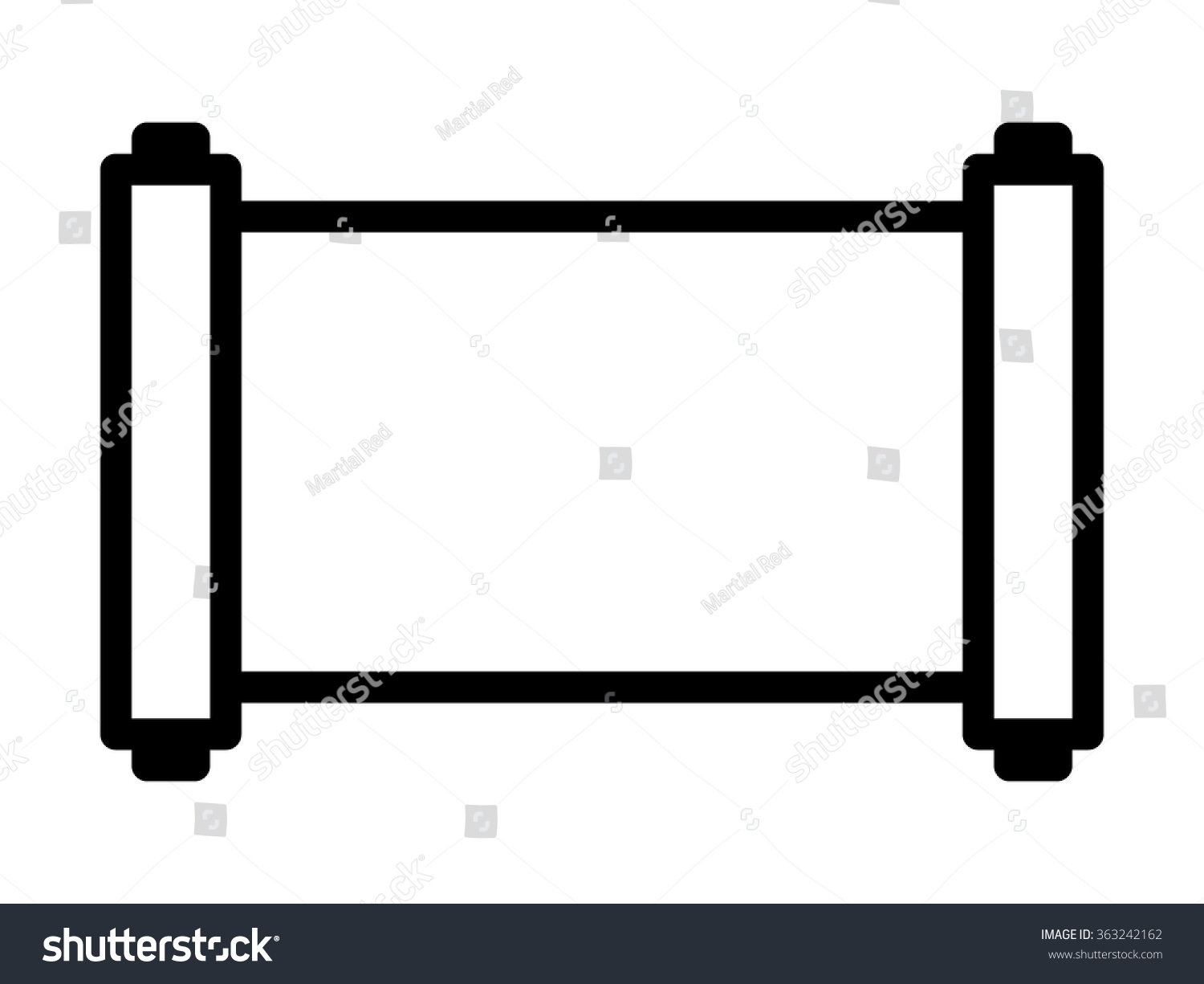 1500x1225 Horizontal Scroll Clip Art
