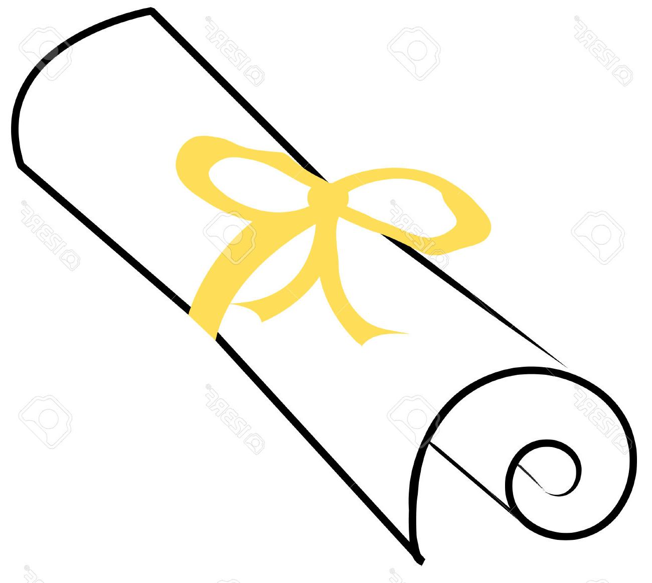 1300x1162 Hd Paper Clipart Graduation Scroll Clip Drawing