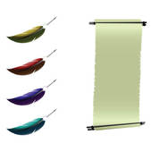 169x170 Paper Scroll Clip Art