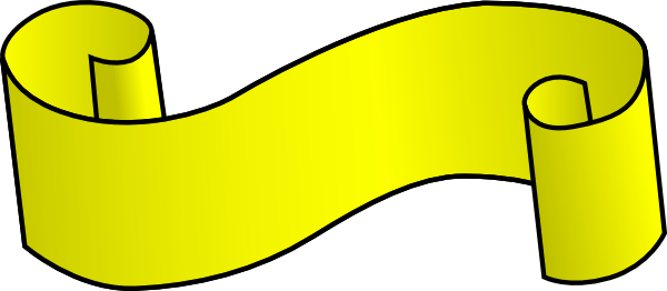 600x262 Yellow Scroll Clip Art Free Vector 4vector