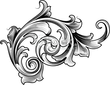 380x294 Filigree Scrollwork Clipart